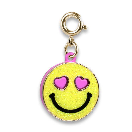 Charm It Glitter Smiley Face Charm