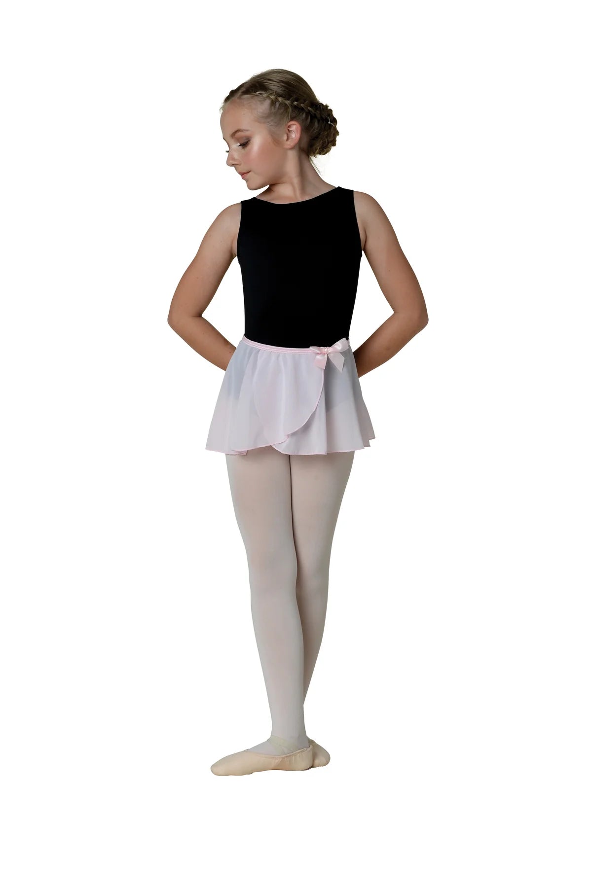Mock Wrap Georgette Skirt