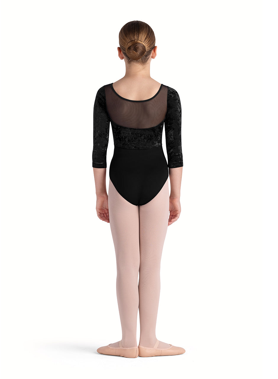 Velvet Studded 3/4 Sleeve Leotard
