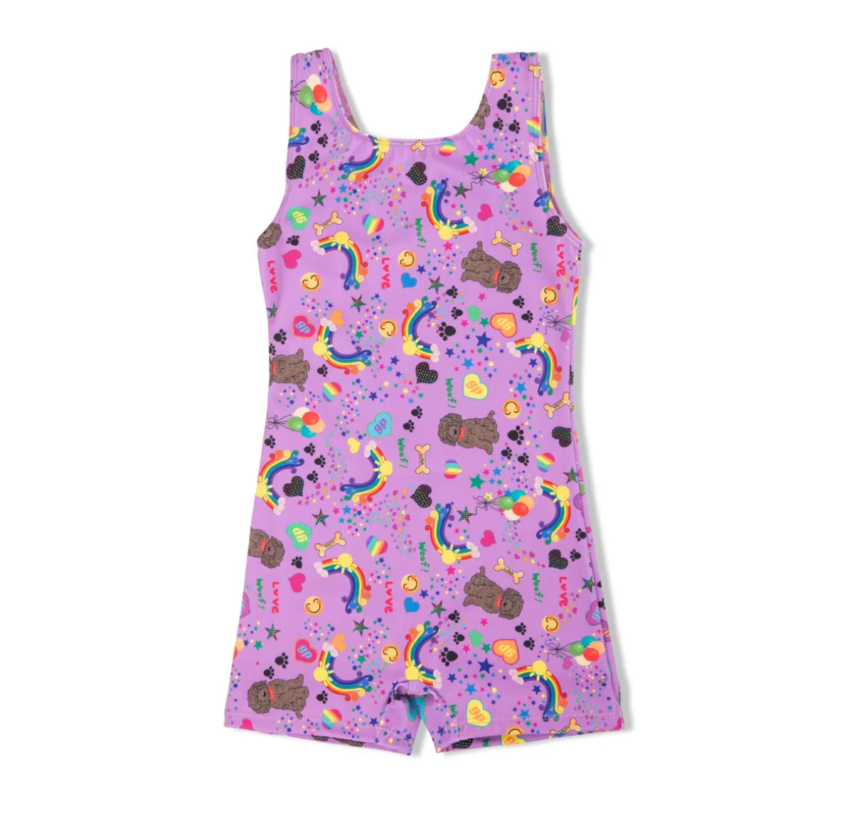 Dog Rainbow Gymnastics Unitard