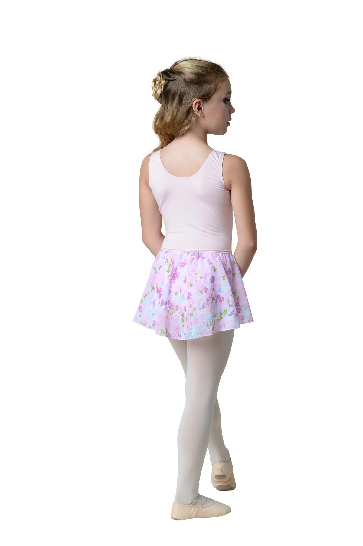 Danshuz Girl's Pastel Watercolor Pull-on Circle Skirt