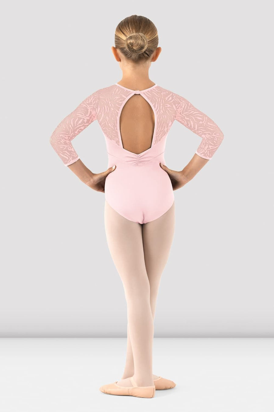 Bloch Child Sweetheart Open Back 3/4 Sleeve Leotard