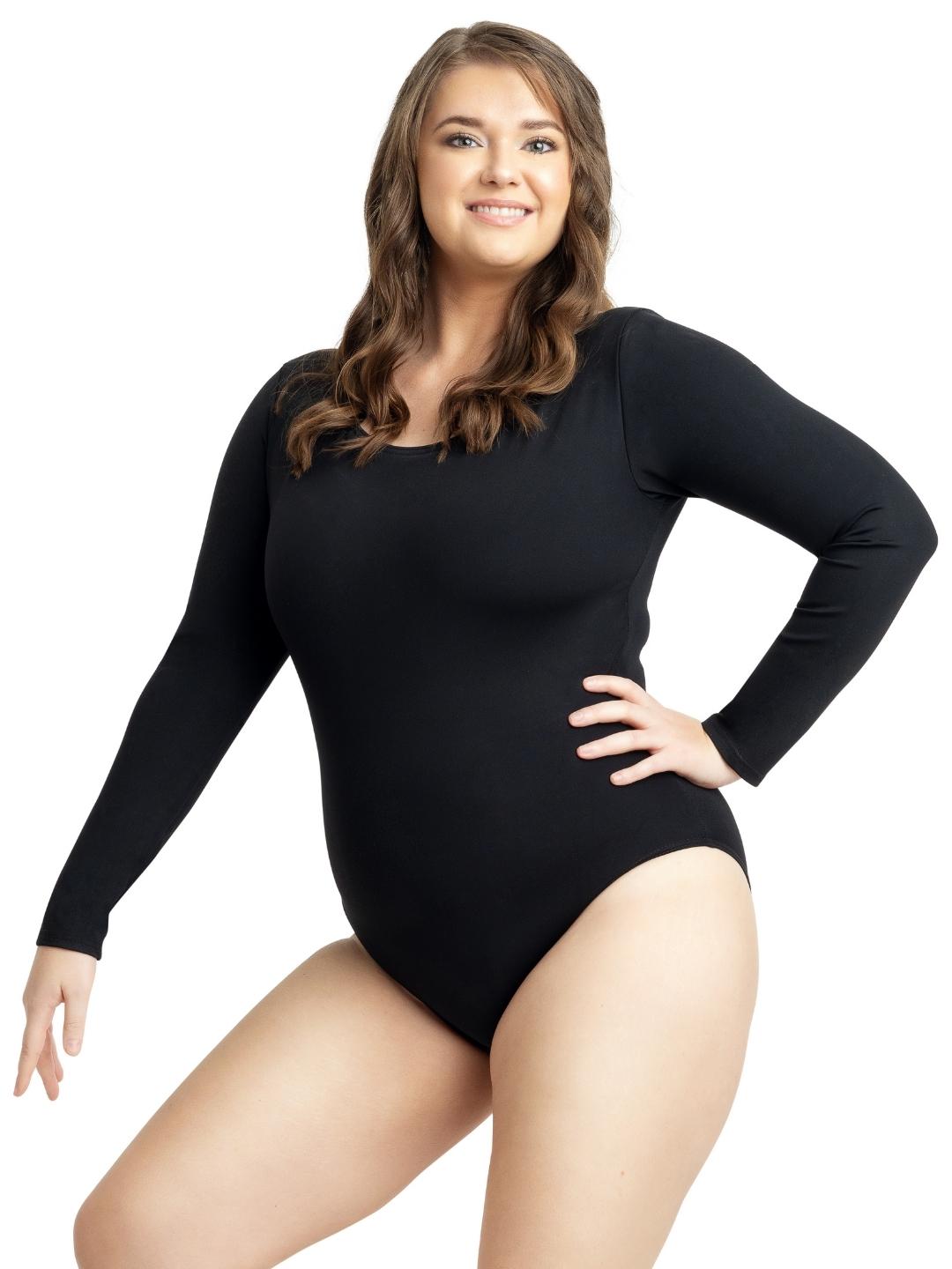 Capezio Long Sleeve Black Leotard Adult