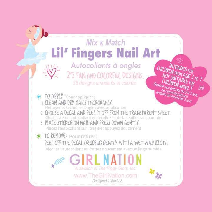Lil' Fingers Nail Art | Pretty Ballerinas Scented Nail Stickers