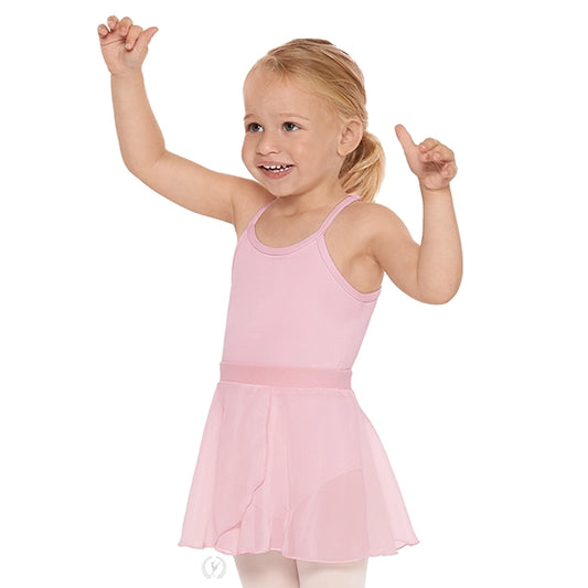 Eurotard Girls Chiffon Mock Wrap Pull On Skirt