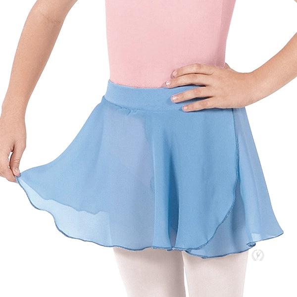 Eurotard Girls Chiffon Mock Wrap Pull On Skirt