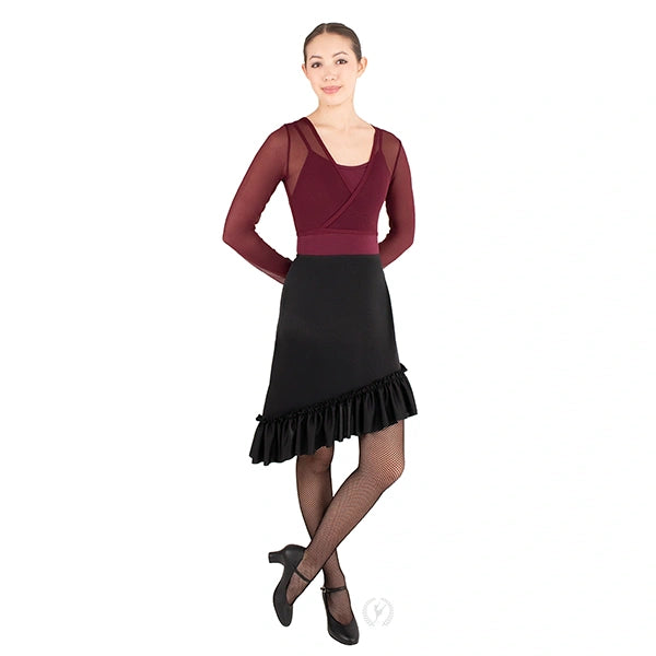 Eurotard Womens Ruffle Hem A-Line Ballroom Skirt
