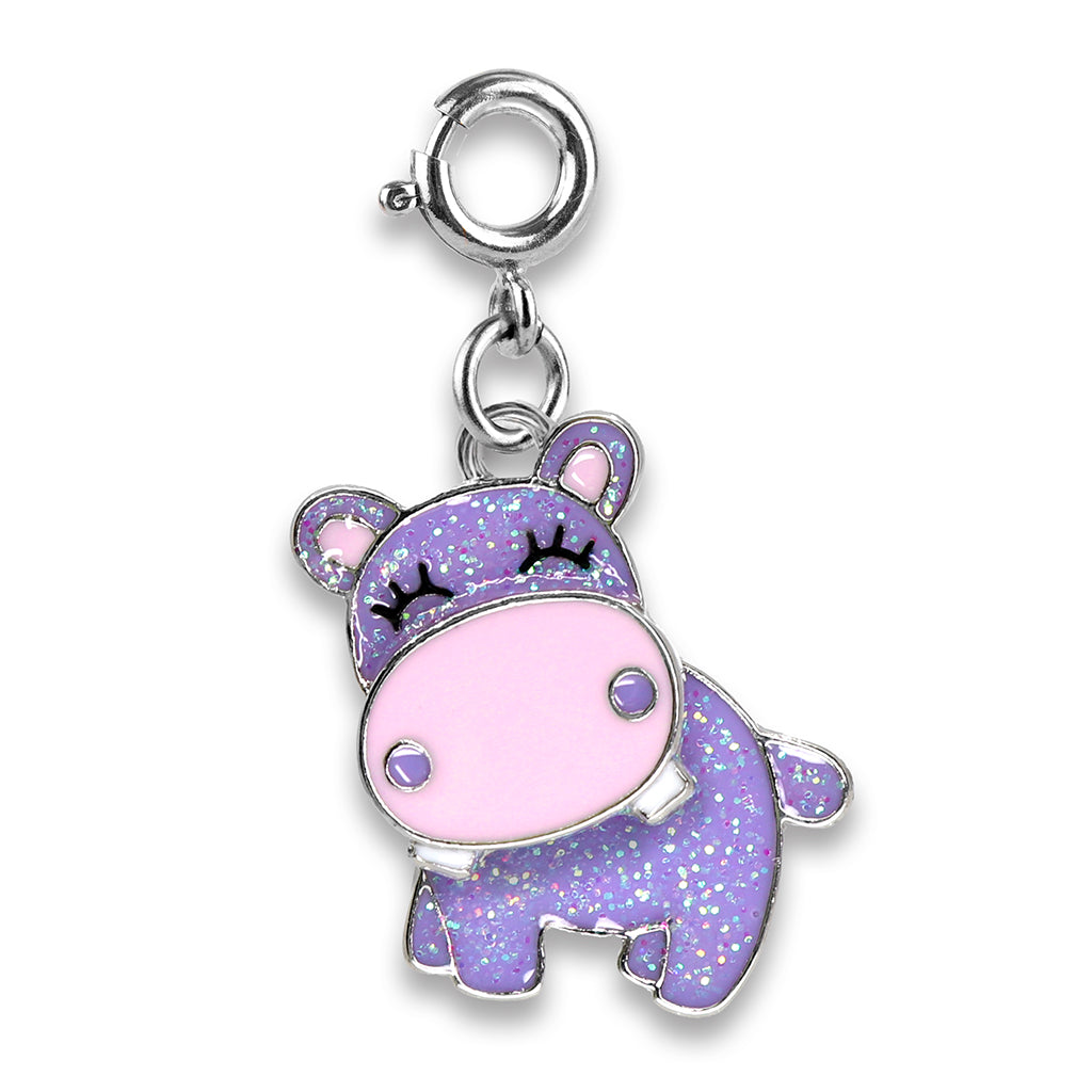 Charm it Glittery Hippo Charm