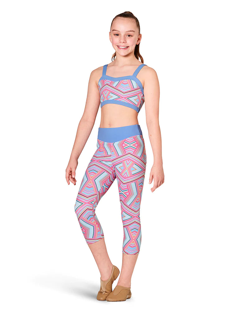 Chevron Printed Capri Leggings