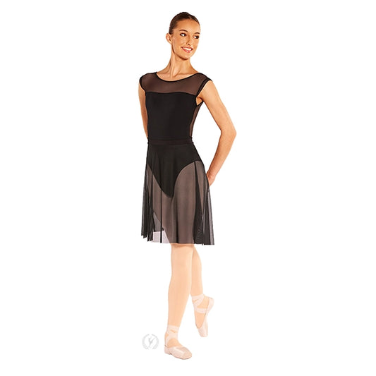 Eurotard Womens Long Mesh Pull-On Skirt