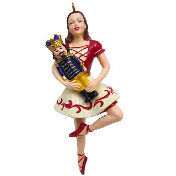 Clara en Pointe with Nutcracker Resin Ornament