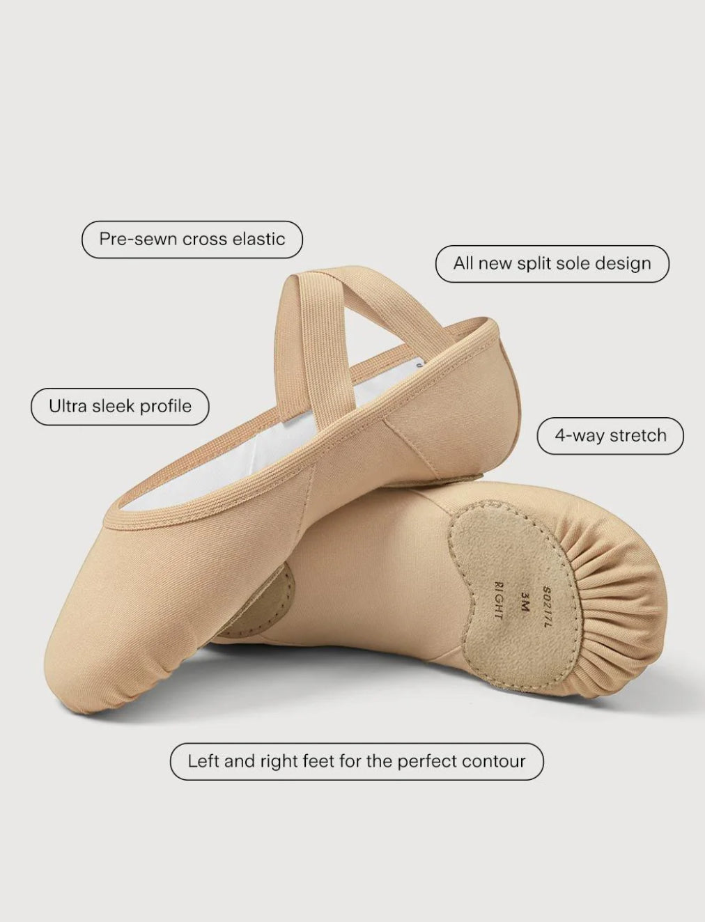 Bloch Ladies Eleve Canvas Ballet Shoes