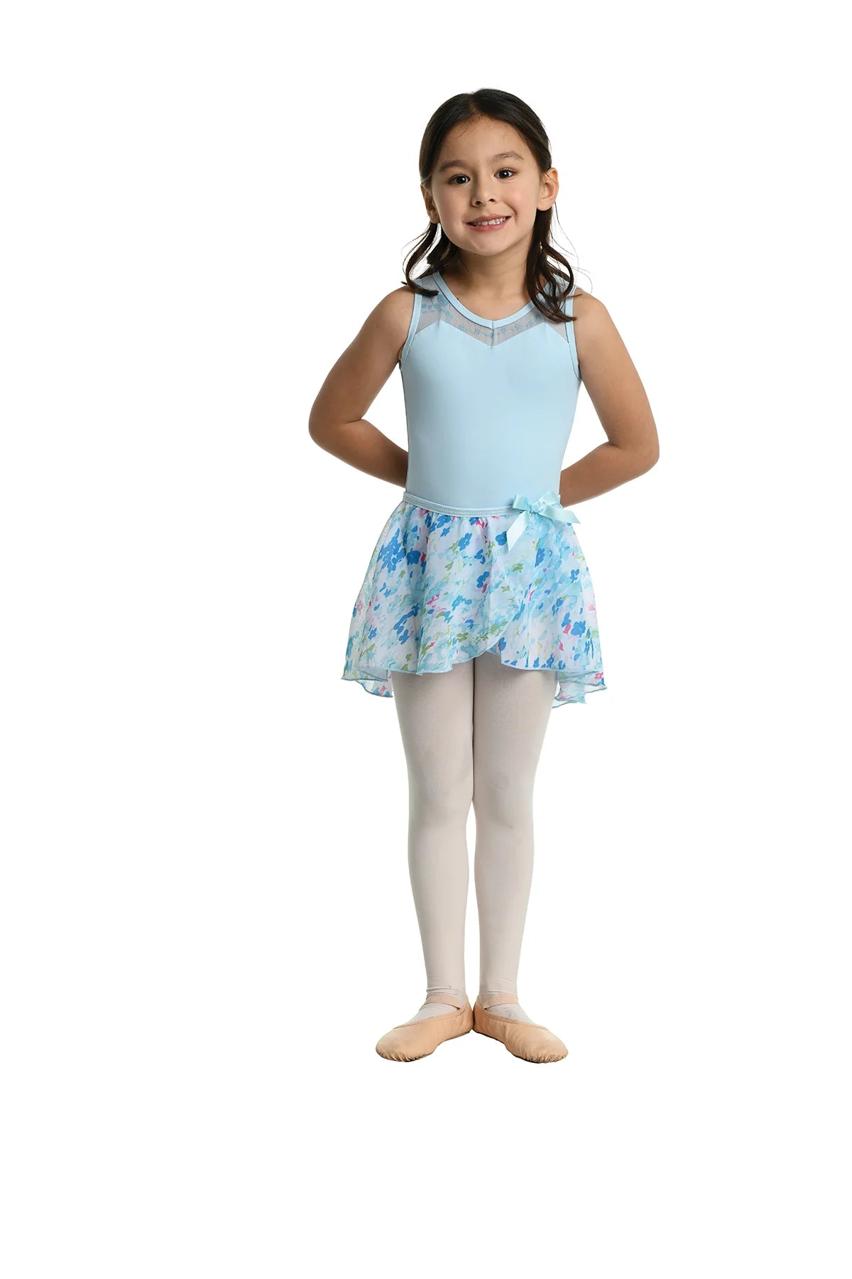 Danshuz Girl's Pastel Watercolor Pull-on Circle Skirt