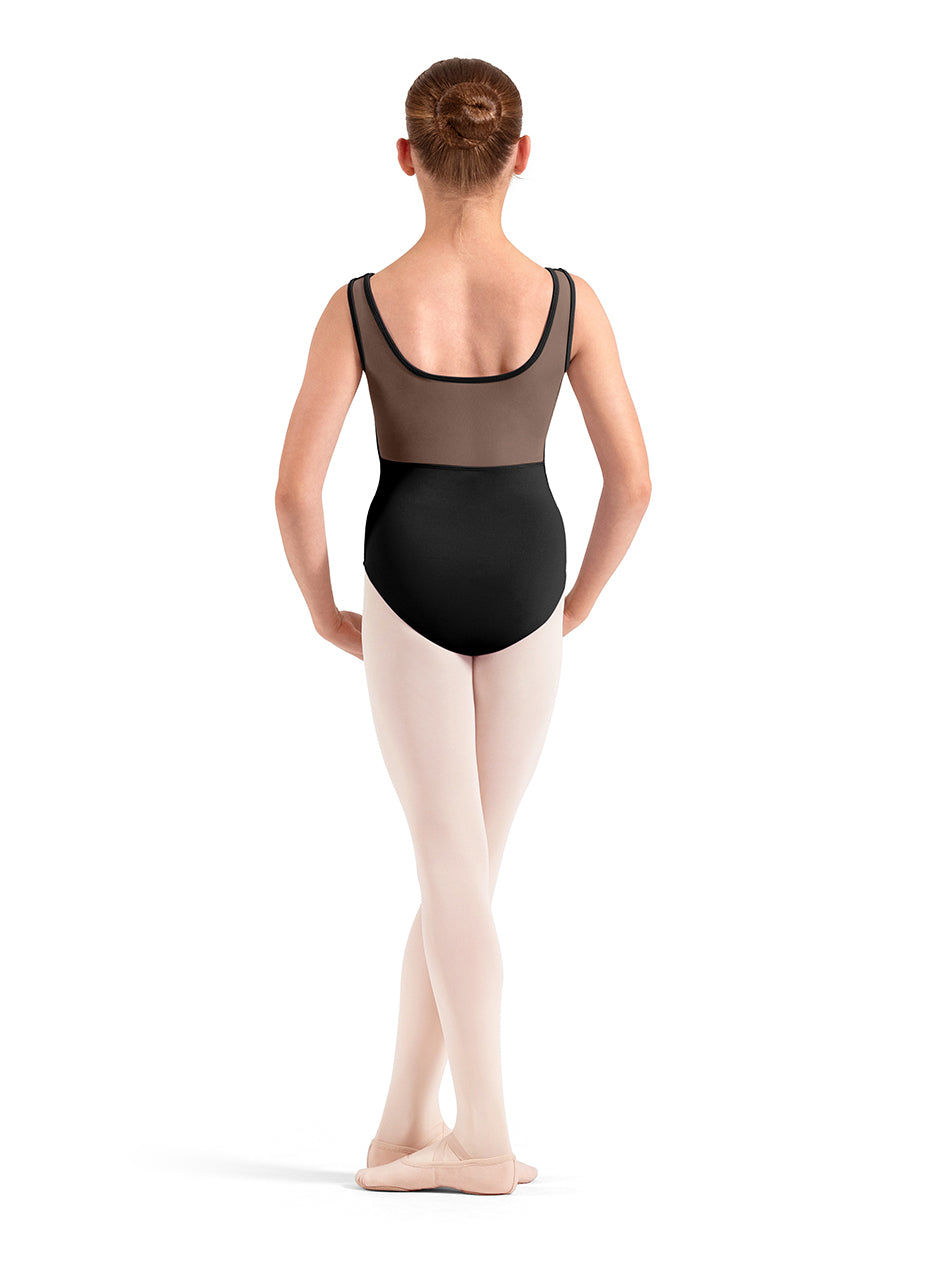 Mirella Embroidered Mesh Tank Leotard