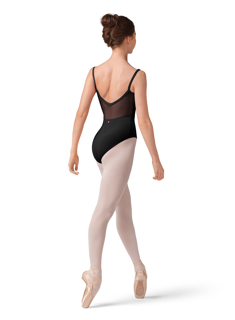 Mesh Bodice Camisole Leotard