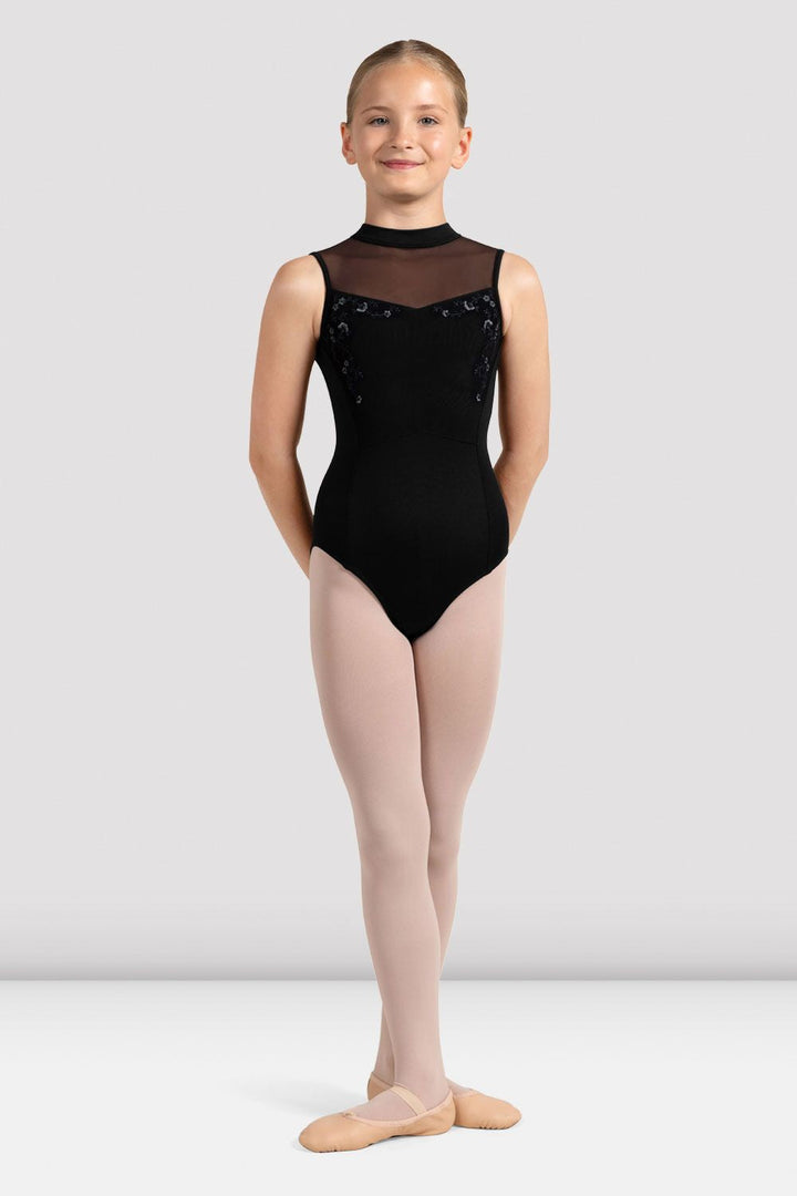 Bloch Child Mock Neck Bodice Open Back Leotard