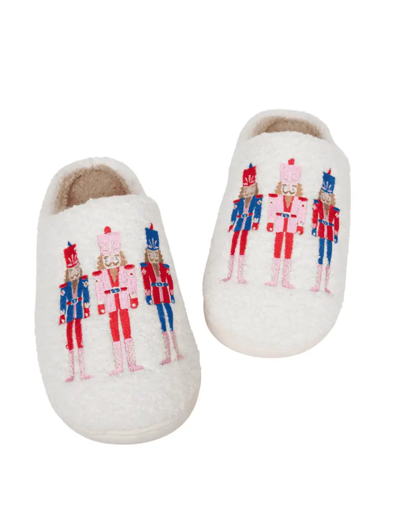 Nutcrackers Holiday Sherpa Slippers