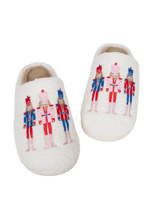 Nutcrackers Holiday Sherpa Slippers